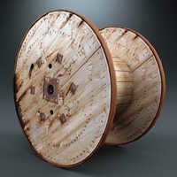 Large Wooden Cable Drum