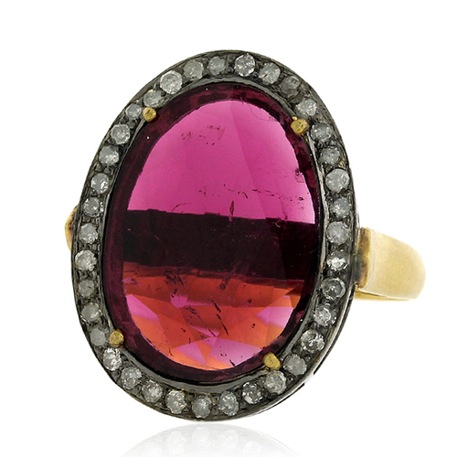 Diamond Gemstone 18k Gold Ring Jewelry