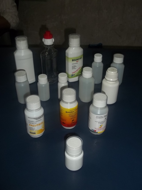 Dry syrup bottles