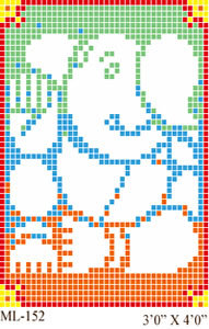Colorful Ganesh Mosaic Tiles