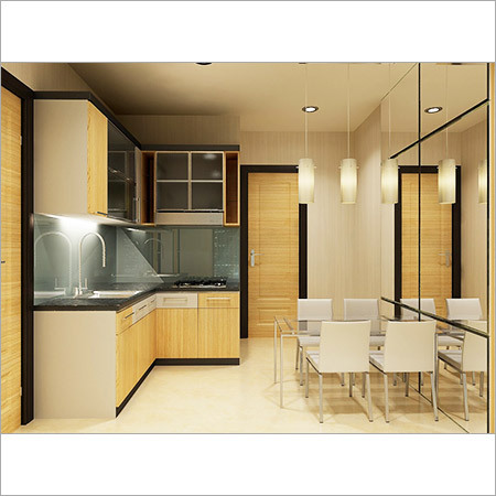 L Shaped Modular Kitchen Installation