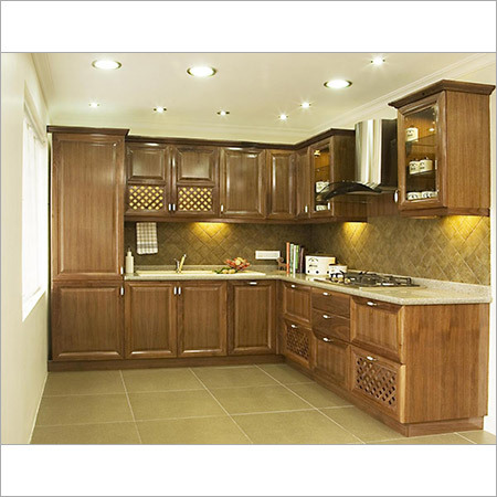 Solid Wood Modular Kitchen