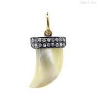 Gold Diamond Mop Pendant