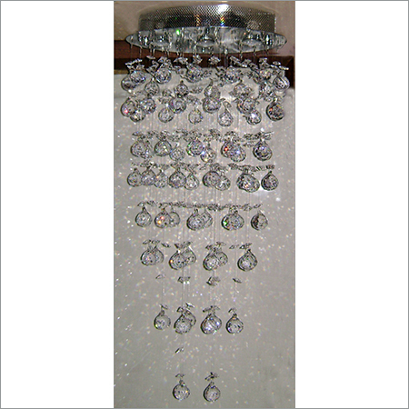 Ceiling Light - Crystal Metal, 600x400 mm, 220V 60W | Elegant Design, Crystal Accents, Energy Efficient