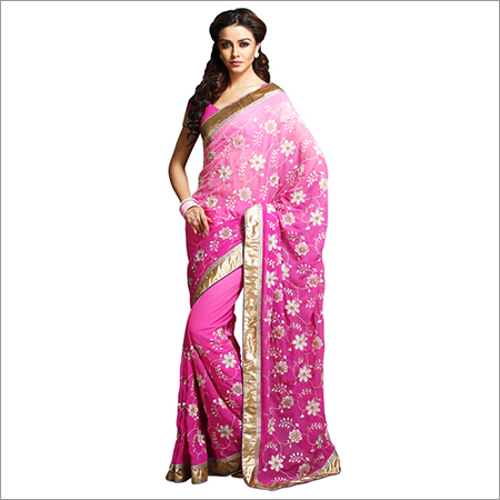 Faux Chiffon Saree