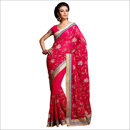 Faux Chiffon Saree