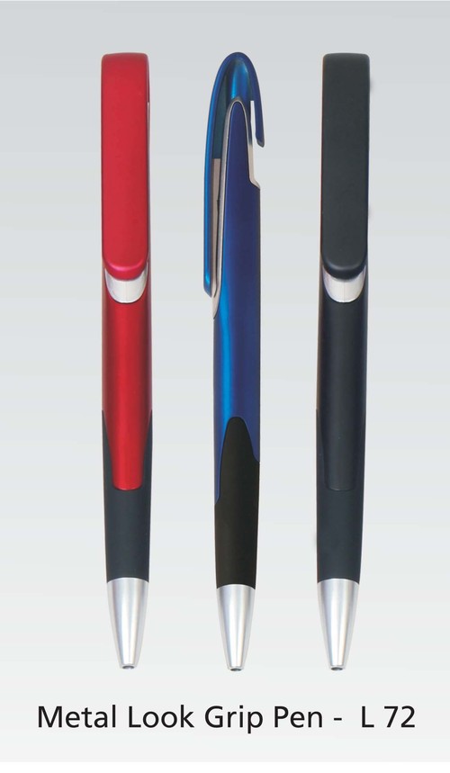 Metal Look Grip Pen