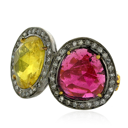 Diamond Gemstone 18k Gold Ring Jewelry