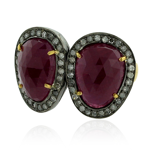 Diamond Gemstone 18k Gold Ring Jewelry