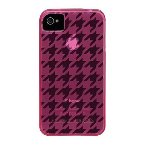 Case-Mate Gelli CM015776 Houndstooth Case for Apple iPhone 4/4S - Plastic, 12.7x7.6x1.3 cm, Pink | Slim Profile, Durable, Easy Installation