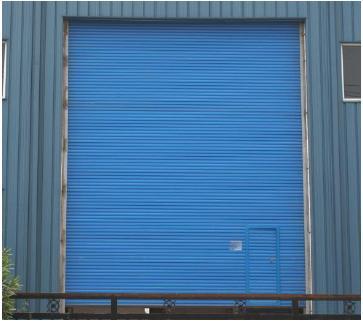 Wicket Door Rolling Shutter - Aluminum, Customizable Dimensions, Blue Color | Electric Motor, Remote Control, Professional Installation