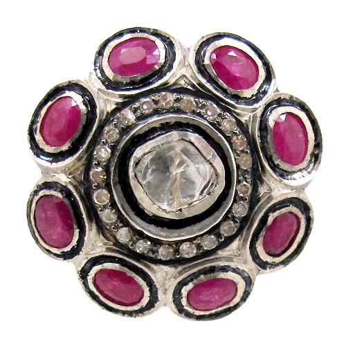Gold Diamond Ruby Ring