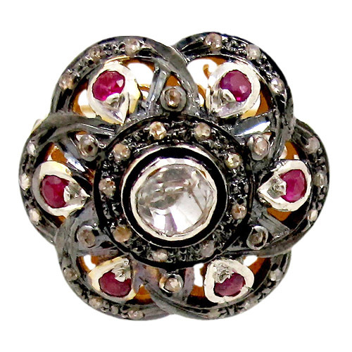 Gold Diamond Ruby Ring Jewelry
