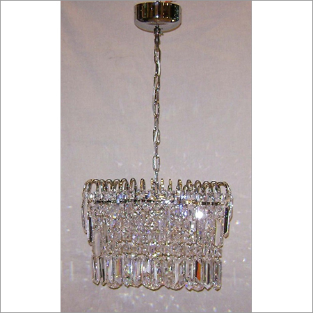 Pendent Light - Crystal & Metal, 12x12x18 Inches, 110V 60W | LED Bulb, Adjustable Chain, Elegant Design, Bright Illumination