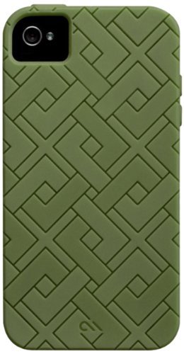 Case-Mate Emerge Angles CM019670 Case for Apple iPhone 4/4S - Silicone, 17.3x11.4x2.3 cm, Olive Green, Durable Design