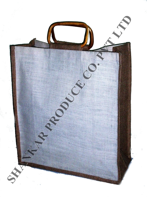 Cane Handle Jute Shopping Bag