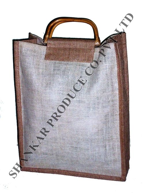 Plain Jute Triple Bottle Bag