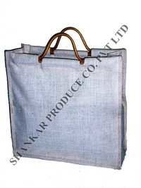 Wooden Handle Jute Shopping Bag