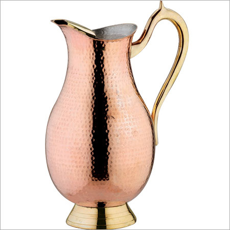 Copper Hammered Water Pitcher