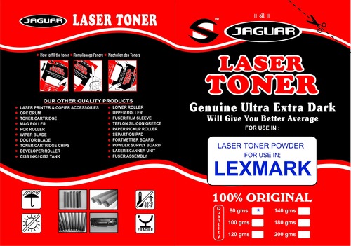 LEXMARK LASER TONER POWDER - Paper, 7.6 x 7.6 x 15.2 cm | Compatible with E260/250/230/650/X463/X264/X204/X203, Available in 100g, 1kg, 10kg