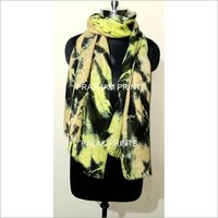 Multi Colors Linen Tie Dye Stoles