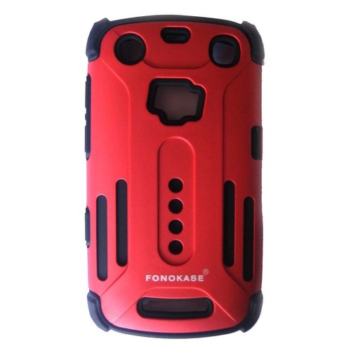 Fonokase Combo Back Case for Blackberry 9790 (Red)