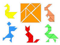 Colour Changing Tangram Puzzles