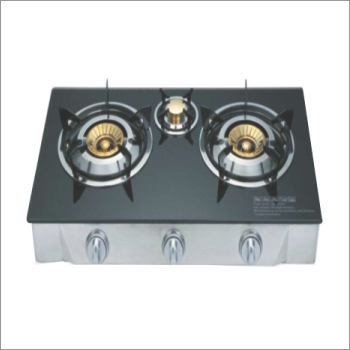 Gas Stove 3 Burner Automatic Glass Top