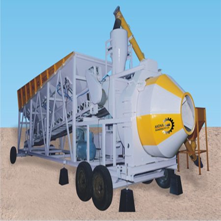 Concrete Batching Plant With Drum Mixer