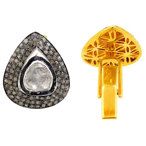Silver Diamond Cufflinks Jewelry