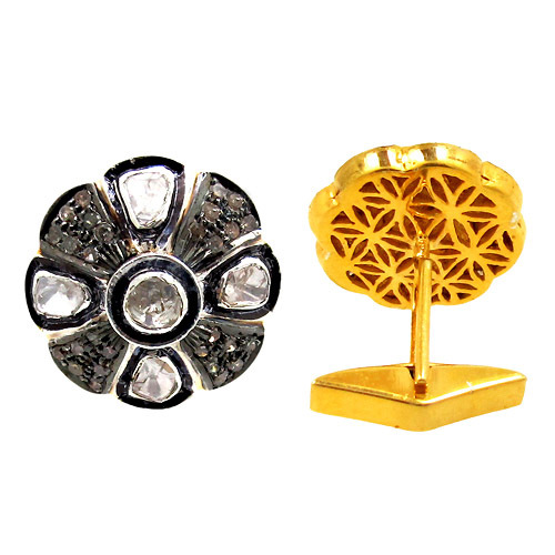 Sterling Silver Diamond Cufflinks Jewelry