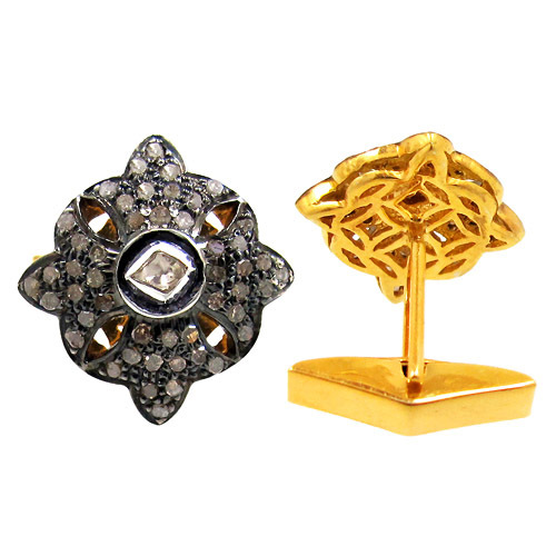 Diamond Silver Cufflinks Jewelry