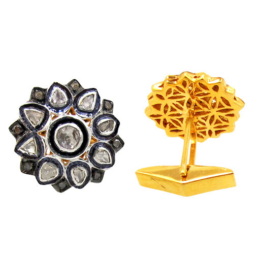 Silver Diamond Cufflinks Jewelry