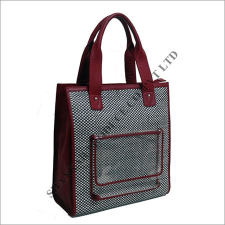 Leather Hand Woven Shopping Bag