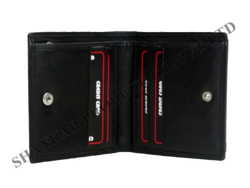 Plain Genuine Leather Credit Card Wallet