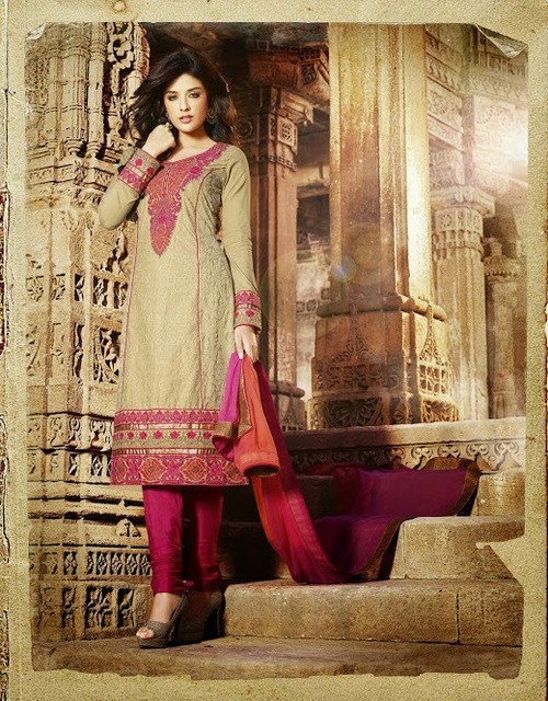 Semi Stitched Dress Material