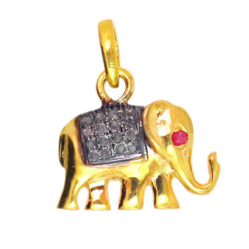 Ruby Diamond Silver Pendant
