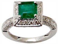 Newest Designr 18k Gold Ring With Diamonds, real emerlad diamond engagement ring