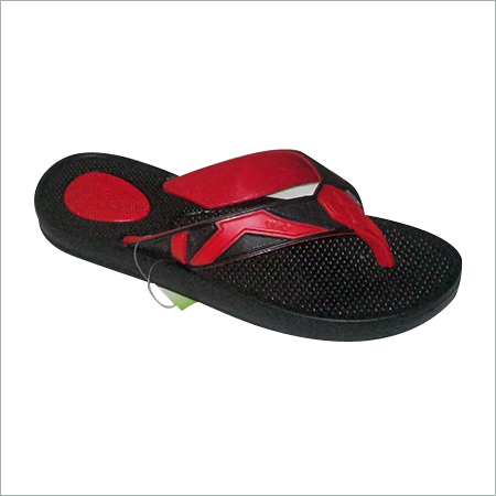 Mens Designer Slippers - PVC, Various Sizes, Red & Black | Comfortable, Durable, Stylish, Lightweight, Firm Grip, Textured Sole