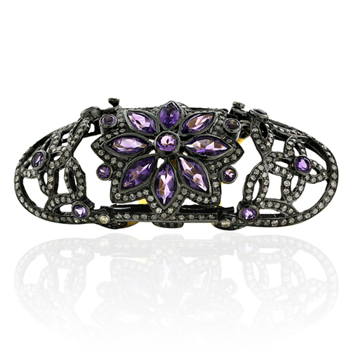 Diamond Gemstone Knuckle Ring