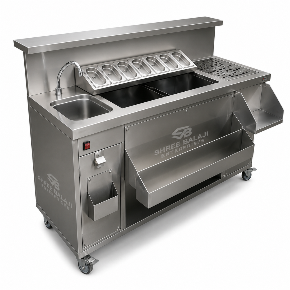 Stainless Steel Bar Counter With Sink