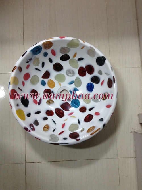 Coloured Glass Wash Basin