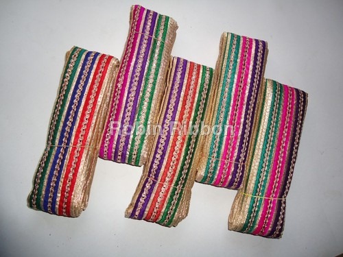 Fancy Lace Surat - Cotton, 2 Inches x 50 Yards, Multicolored | Elegant Design, Durable, Soft Texture, Intricate Cutwork Pattern