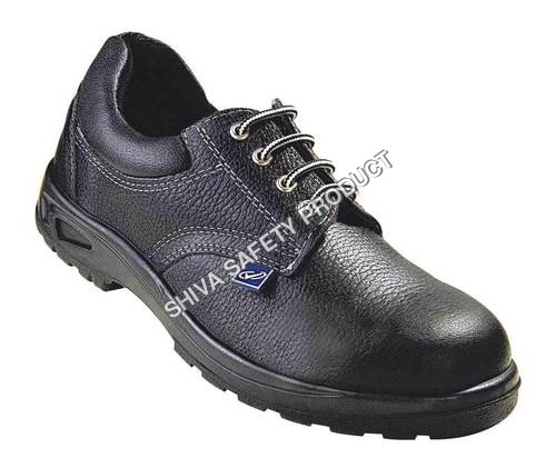 Safety Shoes - Leather, Various Sizes, Rubber Sole | Lace-up, Steel Toe Cap, Impact Resistance, Slip Resistance, Ankle Support, Lightweight