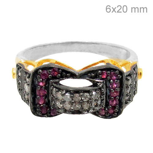 Gold Diamond Ruby Ring Jewelry