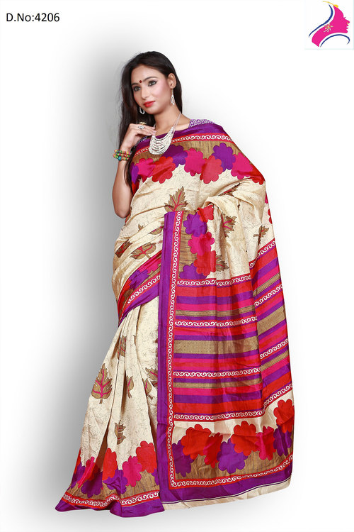 New Art Silk Printed Designer Saree