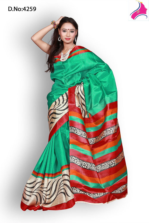 Fancy Ferosi Designer Silk Printed Saree