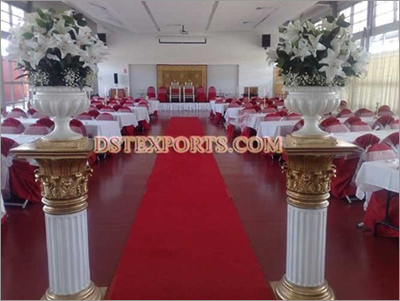 WEDDING AISLEWAY ROMAN PILLAR WITH POT 