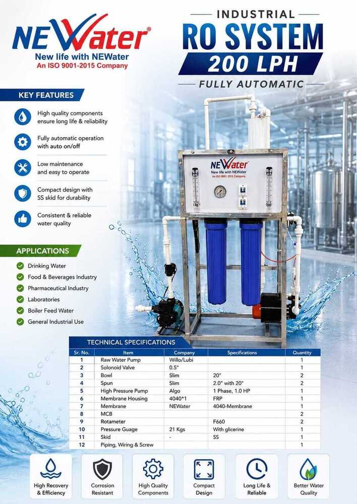200 LPH RO Plant