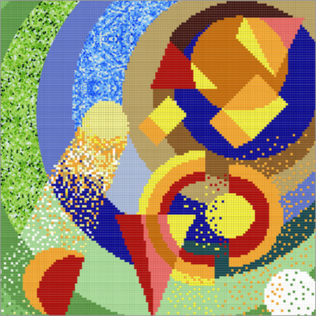 Multicolor Abstract Mosaic Tile
